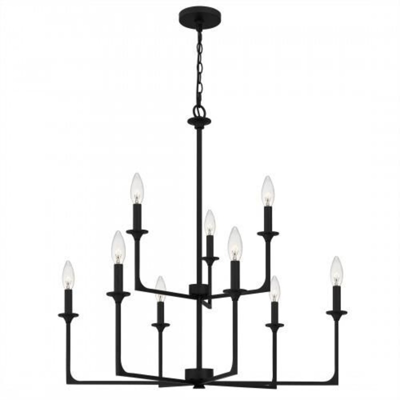 Quoizel PRC5232MBK Prescott Chandelier 9 lights matte black Chandelier
