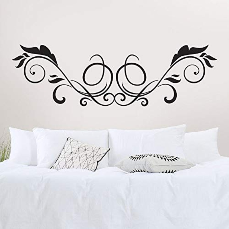 T-MK343 – Adesivi per testiera del letto, 42 x 140 cm, colore: Nero