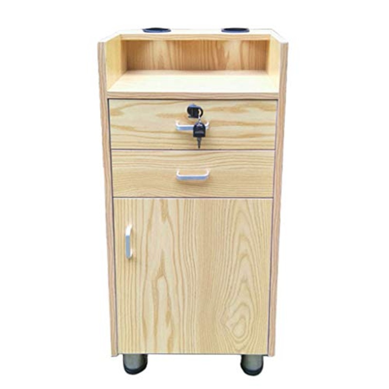 Zzmop Armadio da Barbiere Prodotti per Capelli Vetrina, Armadietto in Legno retr, con 2 cassetti, Mobile Verticale (Dimensioni: 38 * 28 * 80 cm)