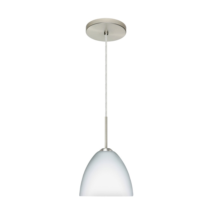 Besa 1BT-757207-HAL-SN Sasha One Light Pendant Satin Nickel
