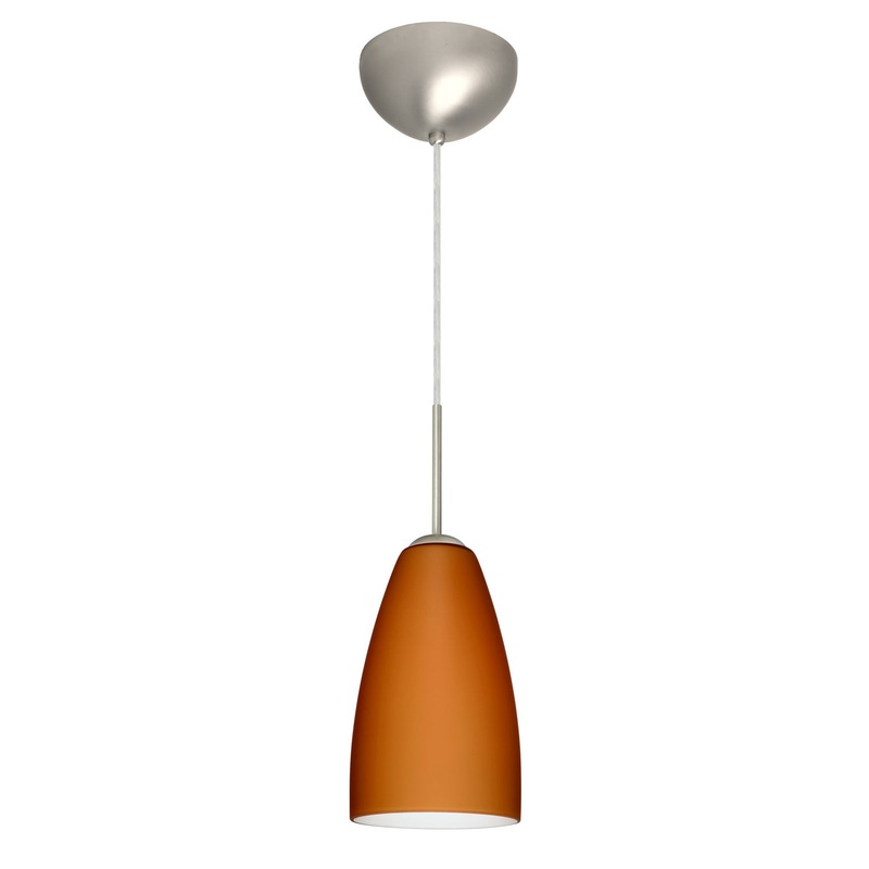 Besa 1JC-151180-LED-SN Riva One Light Pendant Satin Nickel