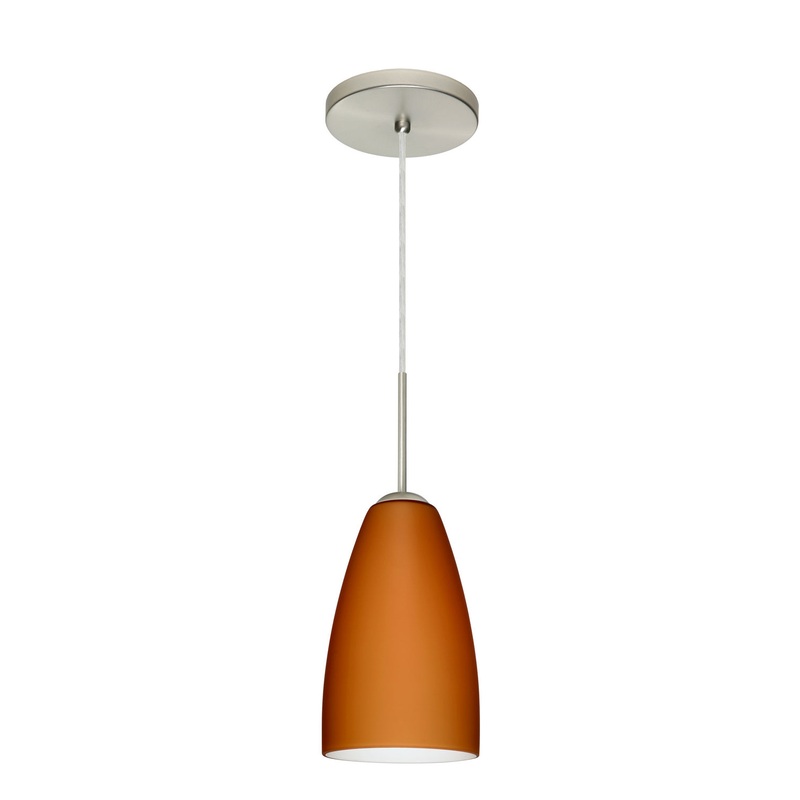 Besa 1JT-151180-LED-SN Riva One Light Pendant Satin Nickel