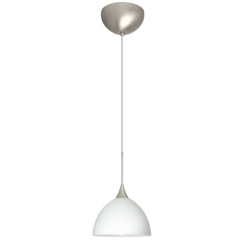 Besa 1XC-467907-LED-SN Brella One Light Pendant Satin Nickel