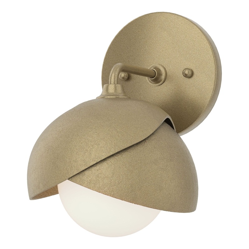 Brooklyn 1-Light Double Shade Bath Sconce Soft Gold Soft Gold