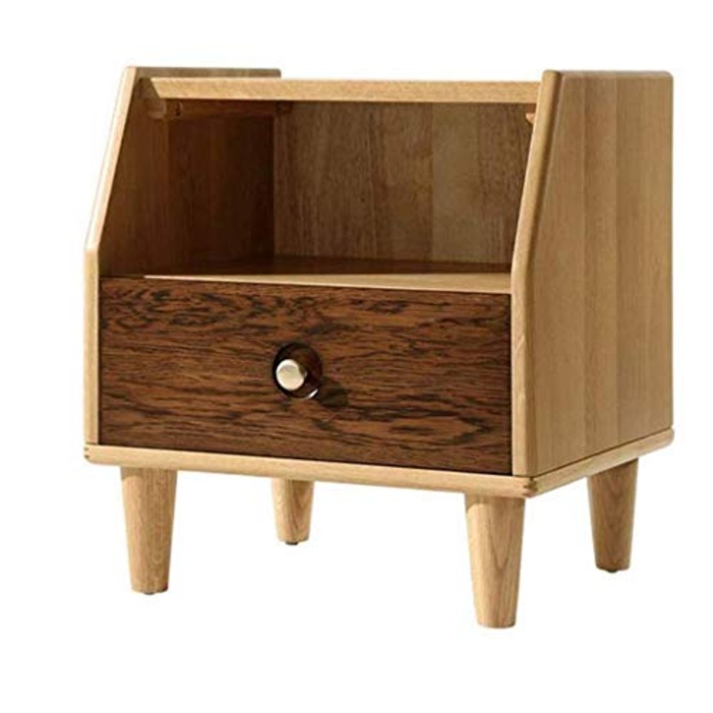 FGDSA Comodino in Rovere Armadietti da Camera da Letto minimalisti Moderni, Robusto e Durevole Resistente alla corrosione, scaffale rispettoso dell’ambiente