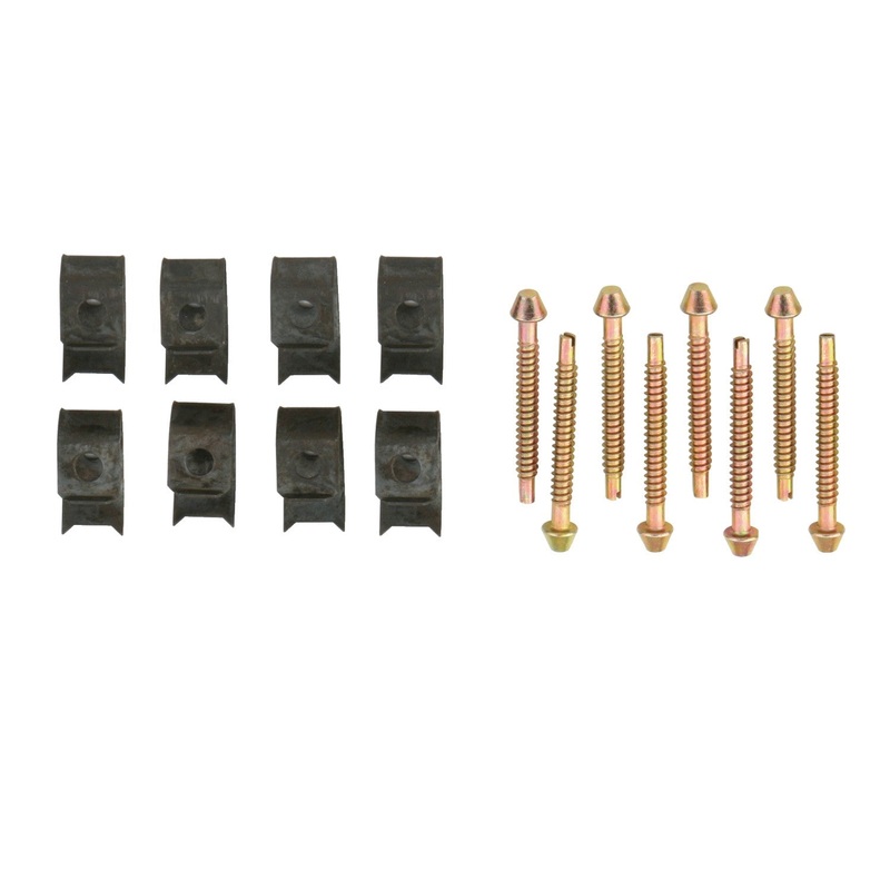KSHDWR8 8-Piece Surface Mount Sink Mounting Clips, Brushed