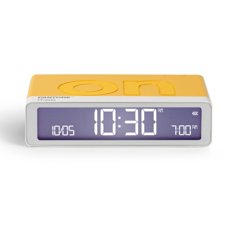 Lexon Flip Classic Reversible Alarm Clock PANTONE – Yellow