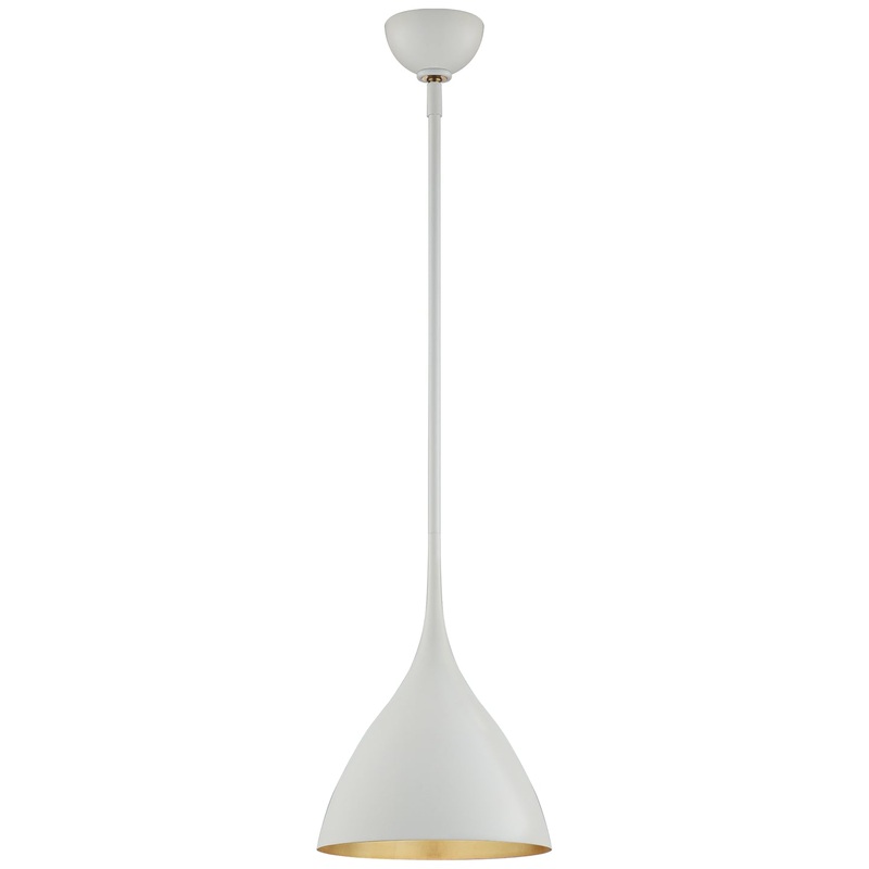 One Light Pendant from the Agnes Collection in Plaster White Finish by Visual Comfort Signature