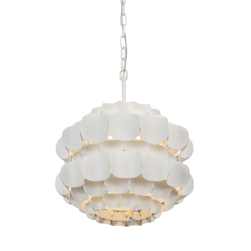 One Light Pendant from the Swoon Collection in Matte White Finish by Varaluz