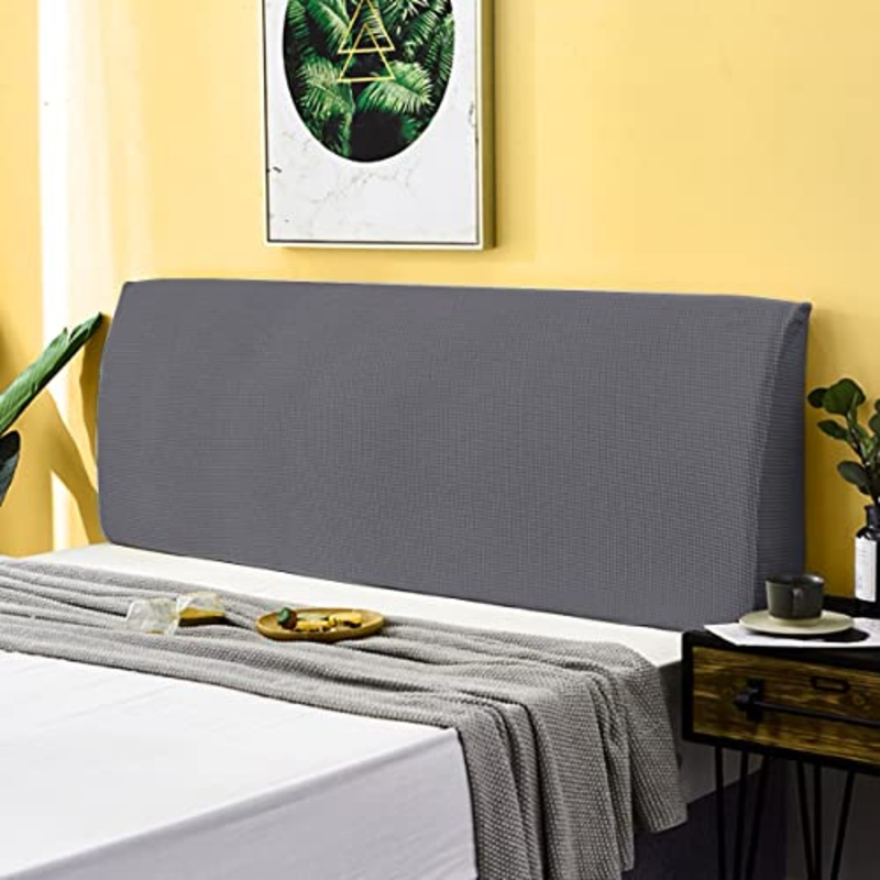 TOPOWN Copri testata letto matrimoniale, Copertura testiera Letto matrimoniale 180-190cm, Fodera testata letto Elastica, Grigio Chiaro